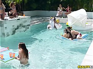 impressive pool soiree turns into an bang-out